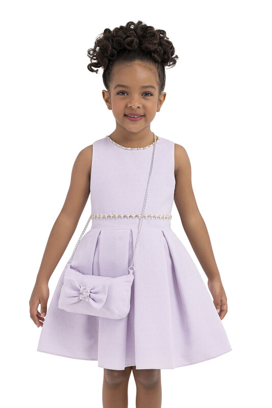Lilac Sleeveless, dress for girls 2-6 AGE 33186PR - 4