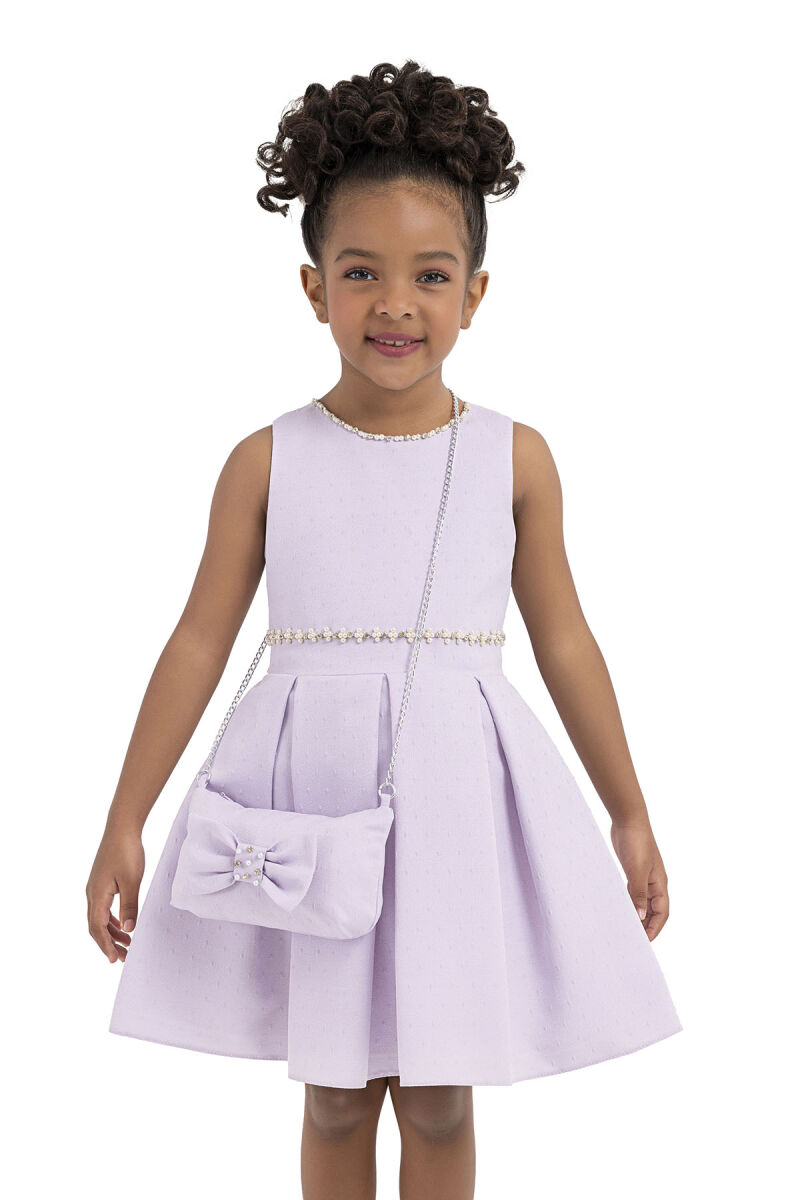 Lilac Sleeveless, dress for girls 2-6 AGE 33186PR - 4