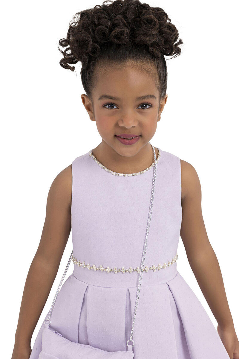 Lilac Sleeveless, dress for girls 2-6 AGE 33186PR - 5