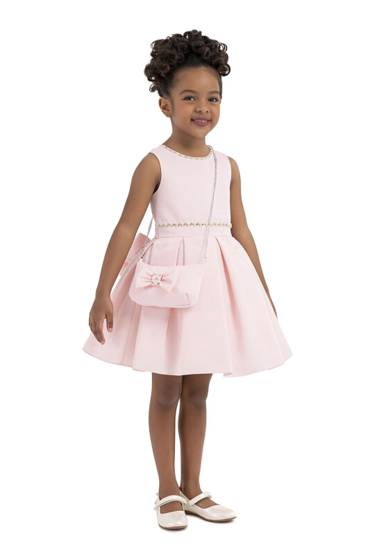 Pink Sleeveless, dress for girls 2-6 AGE 33186PR - 2