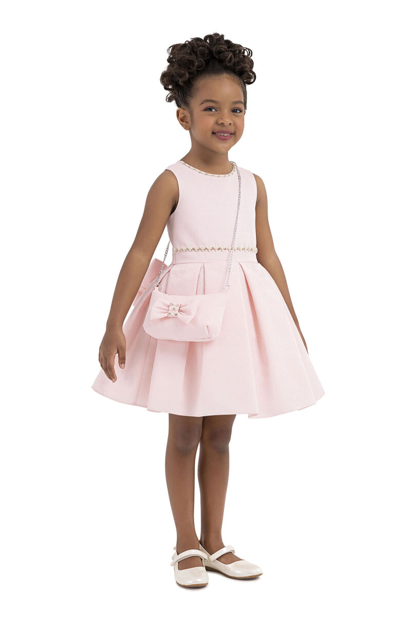 Pink Sleeveless, dress for girls 2-6 AGE 33186PR - 2