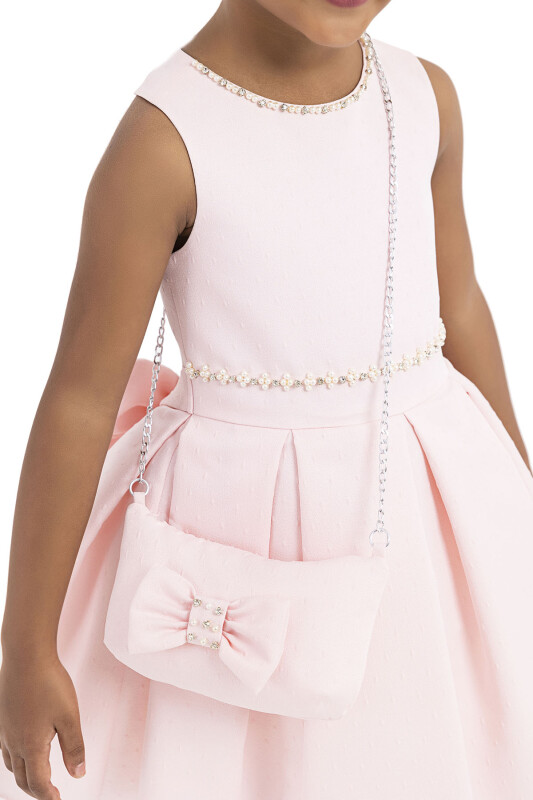 Pink Sleeveless, dress for girls 2-6 AGE 33186PR - 3