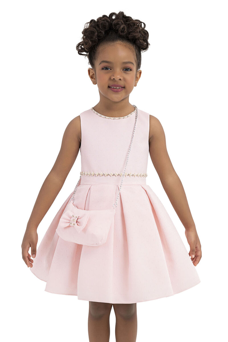 Pink Sleeveless, dress for girls 2-6 AGE 33186PR - 4