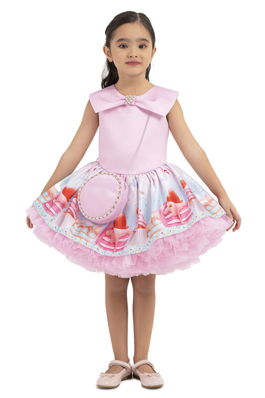 Pink Cupcake printed dress for girls 2-6 AGE 33209PR 