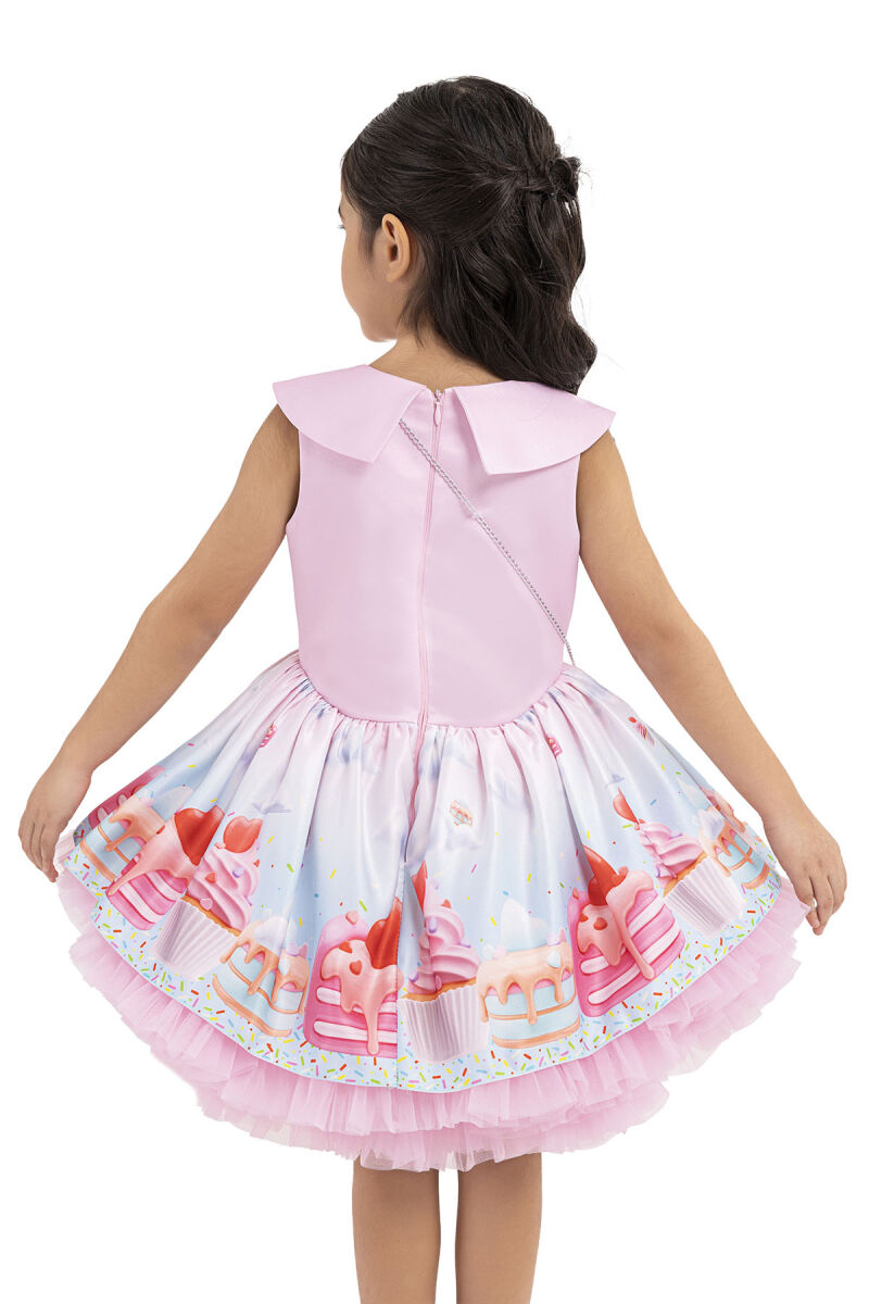 Pink Cupcake printed dress for girls 2-6 AGE 33209PR - 5