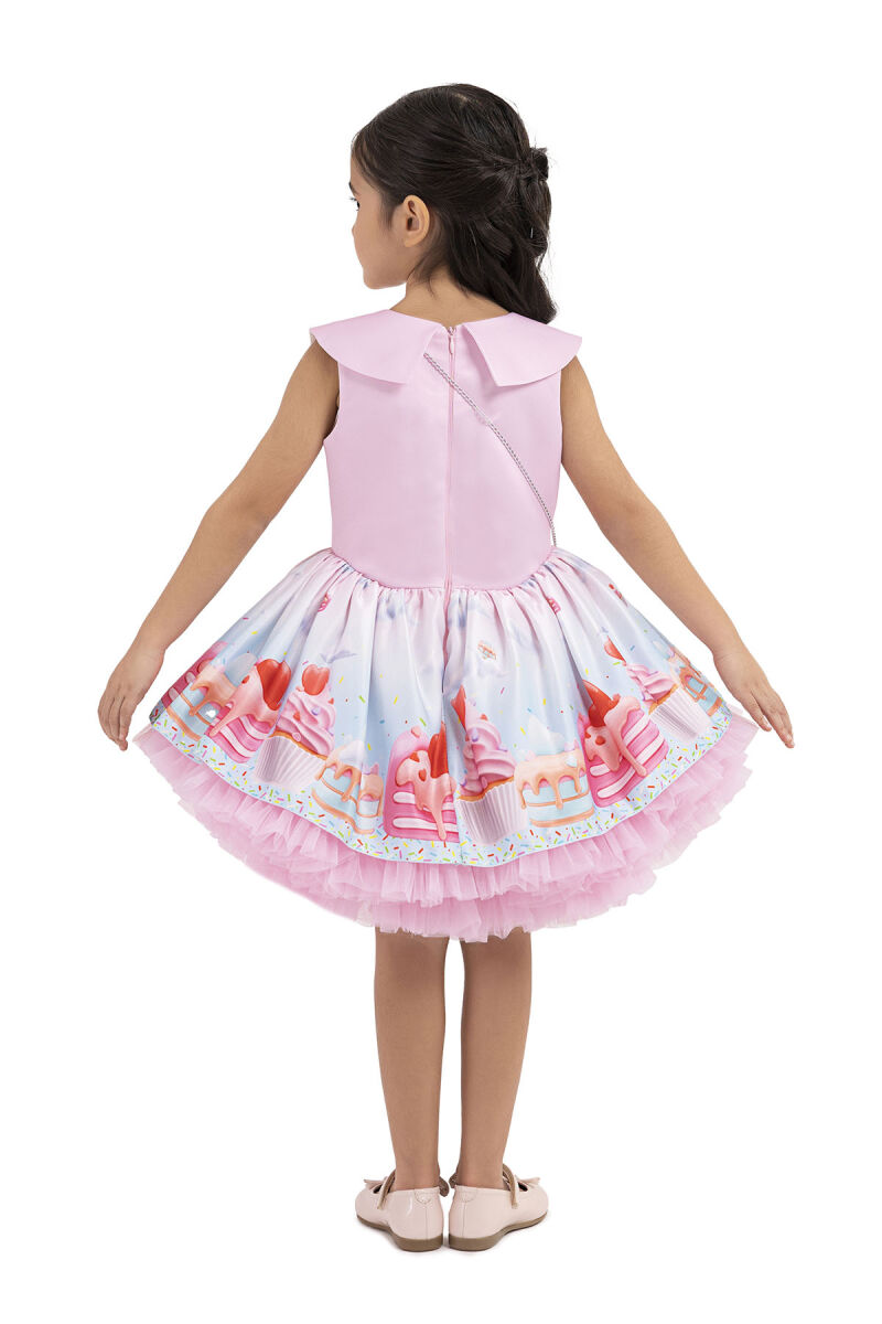 Pink Cupcake printed dress for girls 2-6 AGE 33209PR - 6
