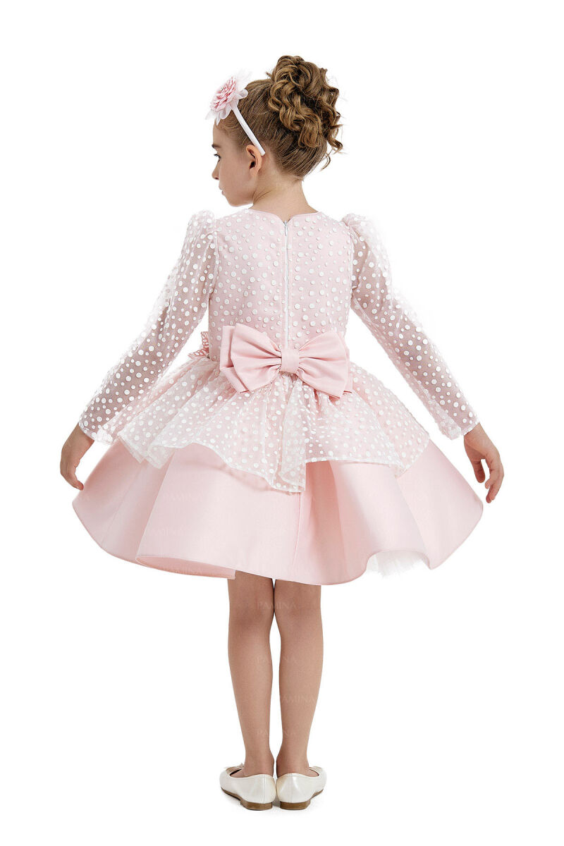 Powder Spotted Dress 4-8 AGE 33036PR - 10