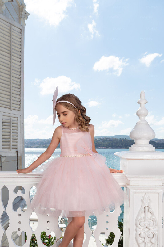 Powder Dress with Ballet Skirt 4-8 AGE 33008PR - 2