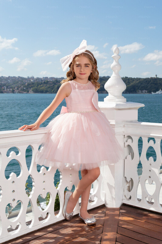 Powder Dress with Ballet Skirt 4-8 AGE 33008PR - 4