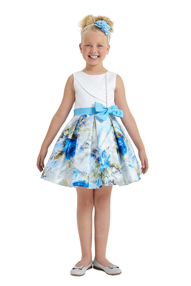 Sax Sleeveless Satin Dress 8-12 AGE 33097PR - 1