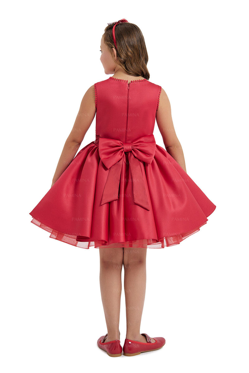 Red Laced Dress 8-12 AGE 33154PR - 5