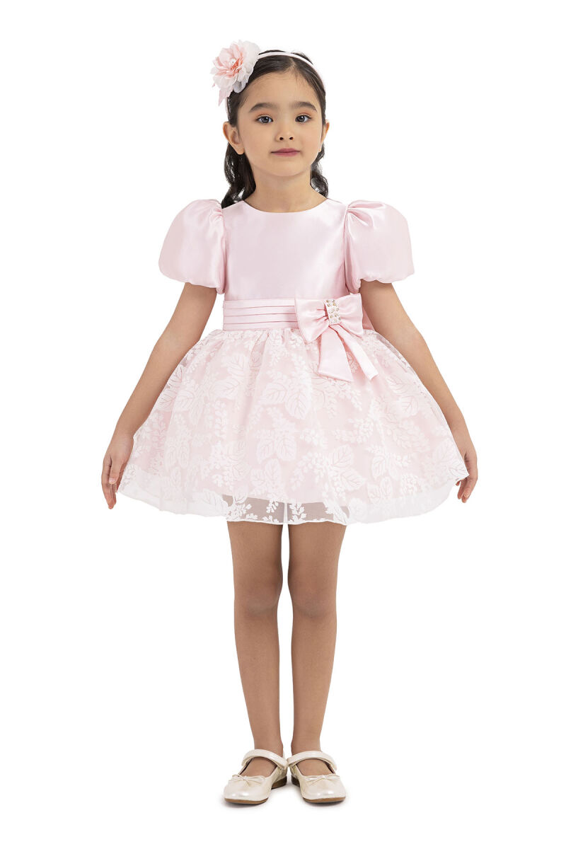 Pink Balloon sleeved, dress for girls 6-18 MONTH 33227PR - 1