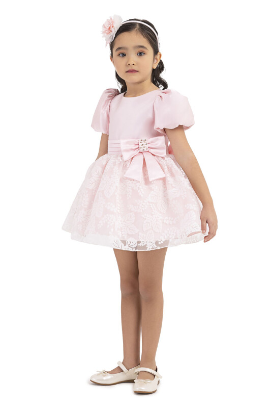 Pink Balloon sleeved, dress for girls 6-18 MONTH 33227PR - 2