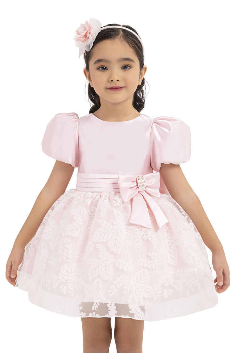 Pink Balloon sleeved, dress for girls 6-18 MONTH 33227PR - 4