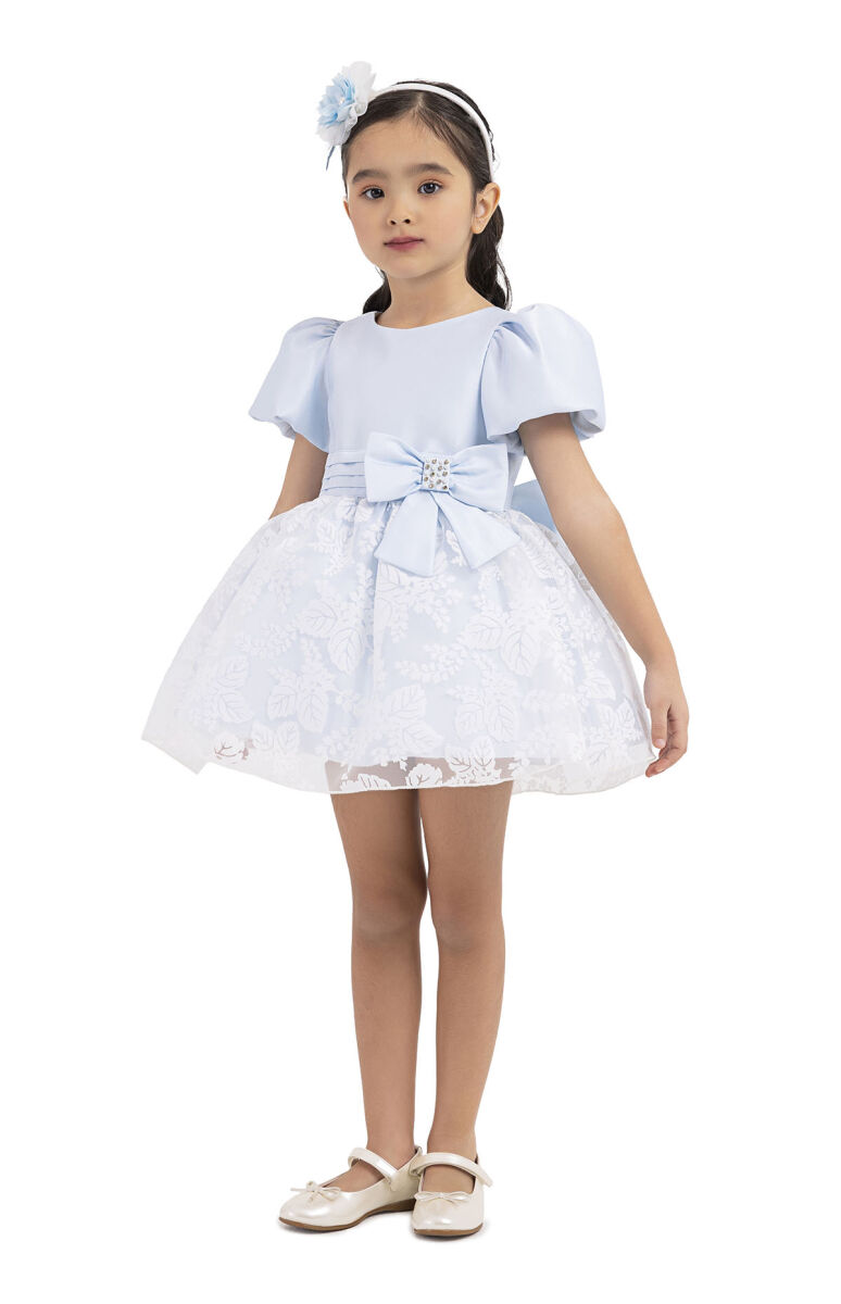 Blue Balloon sleeved, dress for girls 6-18 MONTH 33227PR - 2
