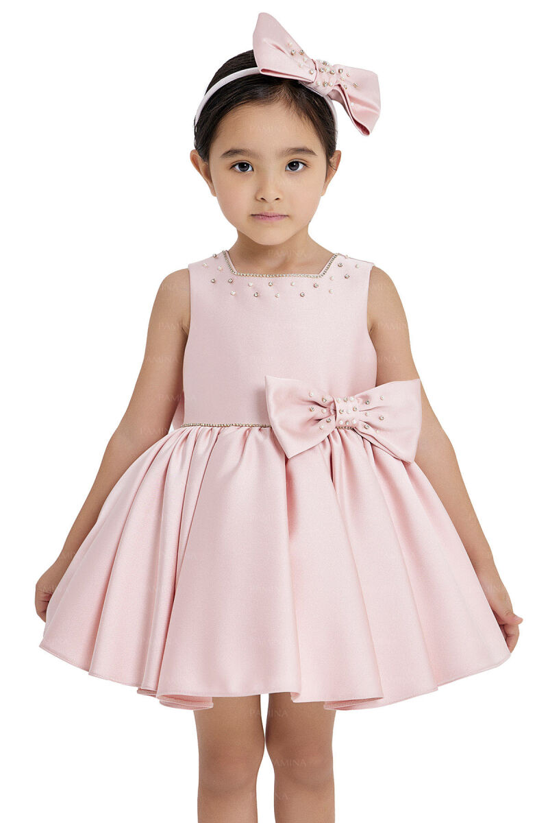 Powder Square-Collared Dress 6-18 MONTH 33126PR - 2