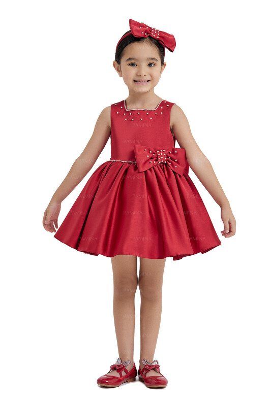 Red Square-Collared Dress 6-18 MONTH 33126PR 