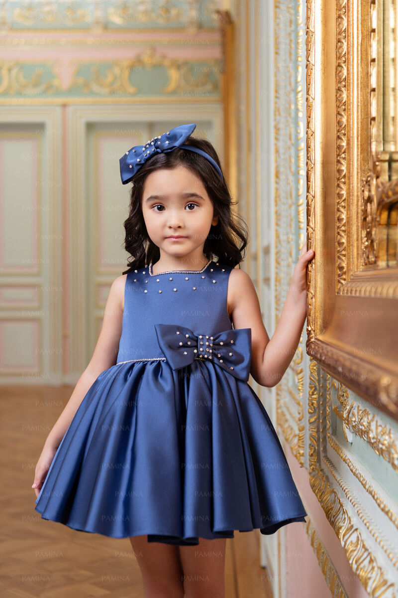 Indigo Square-Collared Dress 6-18 MONTH 33126PR - 2