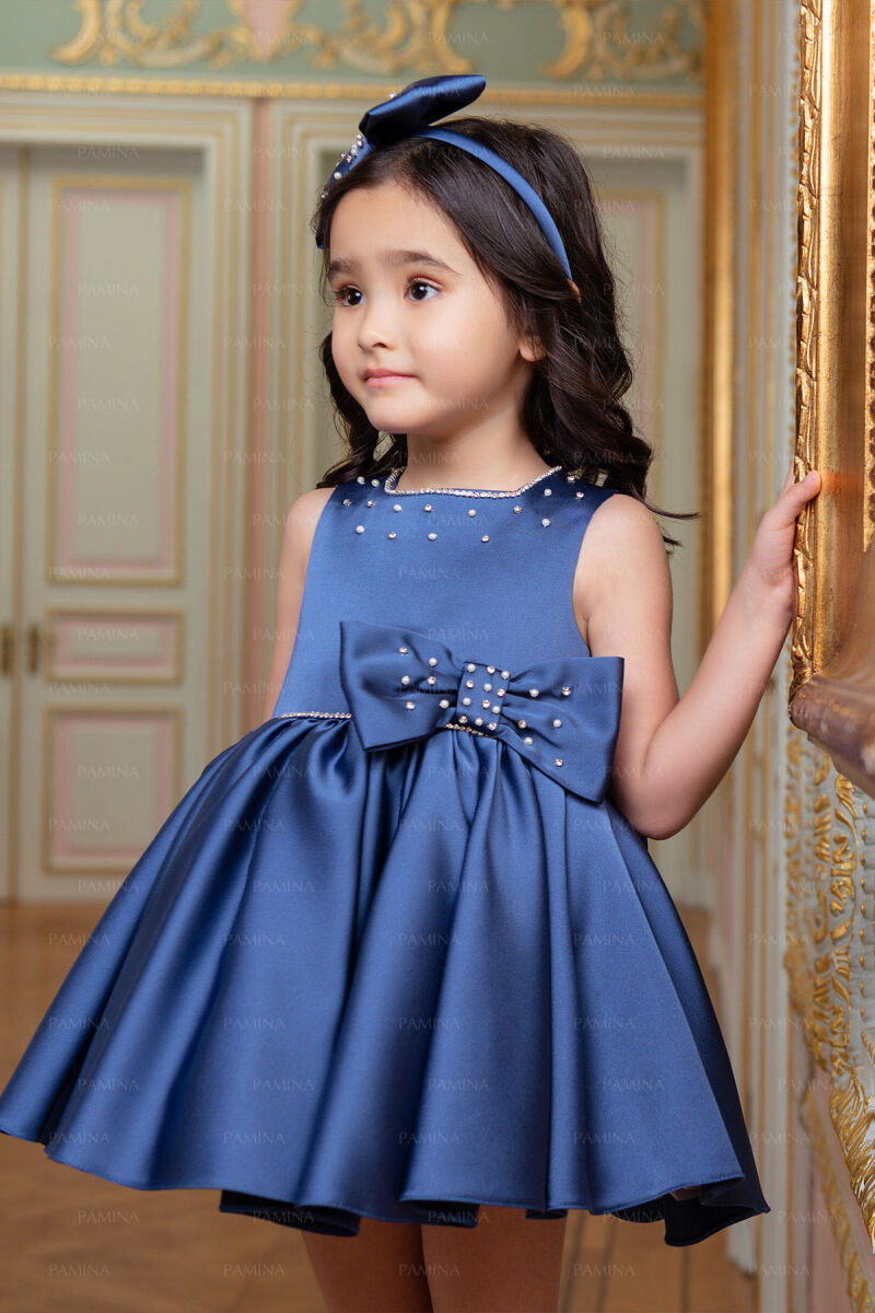 Indigo Square-Collared Dress 6-18 MONTH 33126PR - 3