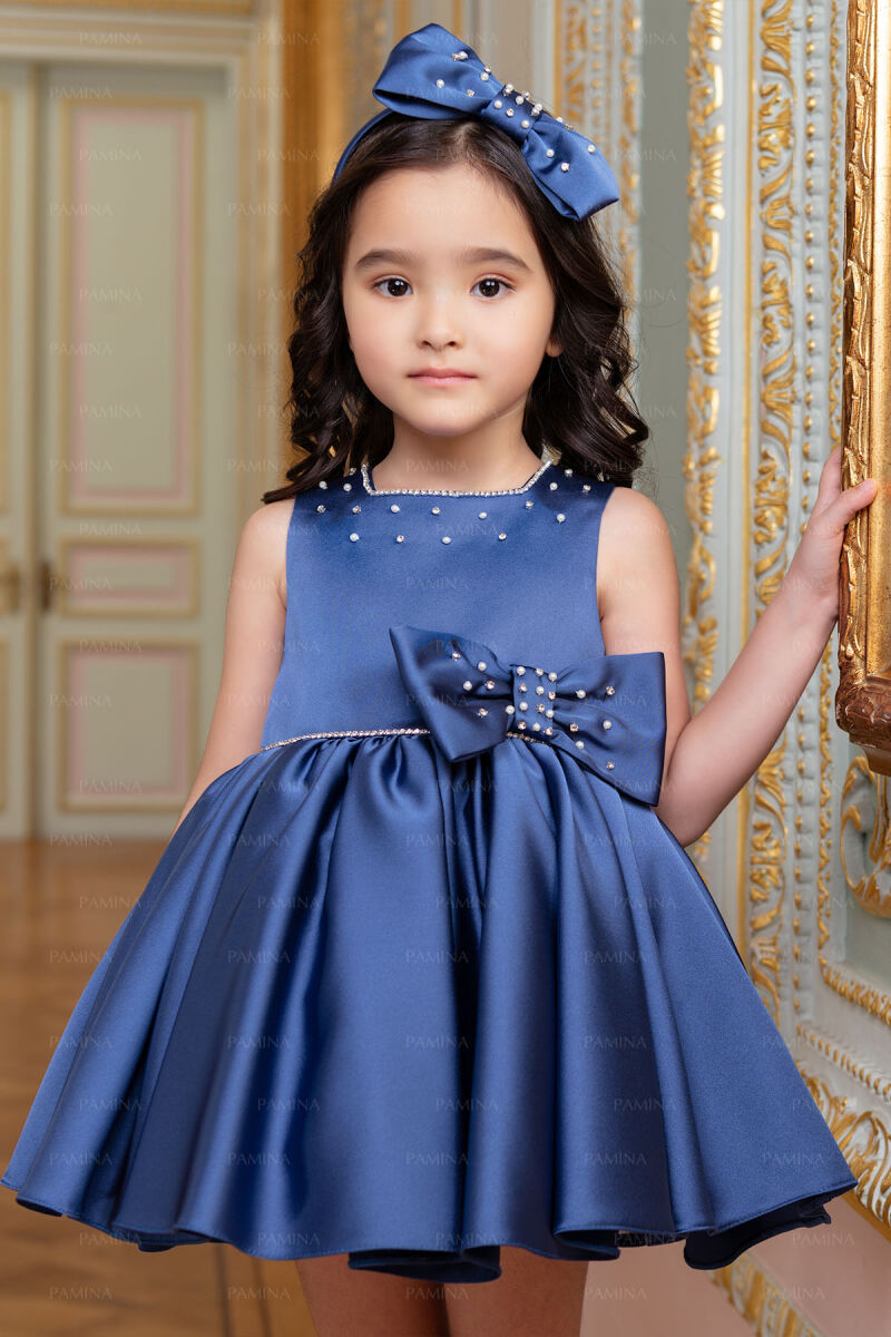 Indigo Square-Collared Dress 6-18 MONTH 33126PR - 4