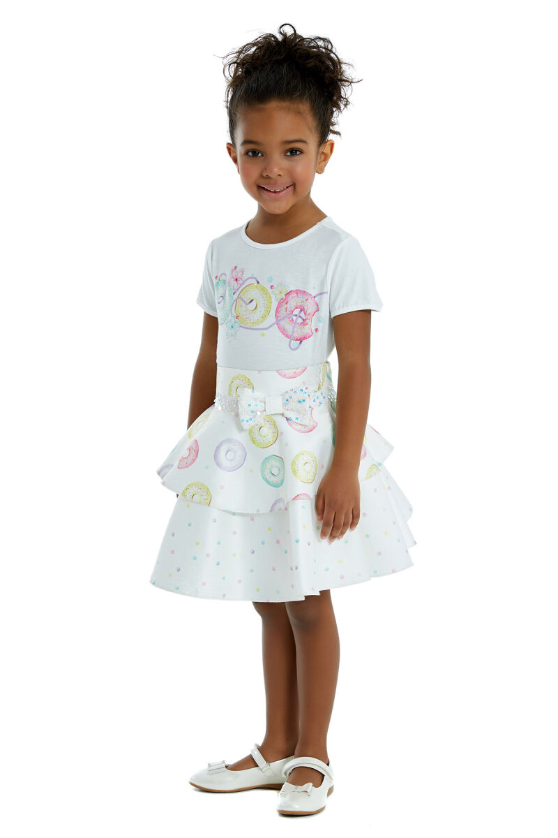 Ecru Girl Donut Printed T-shirt Skirt Suit 1-5 AGE 323502CA - 4