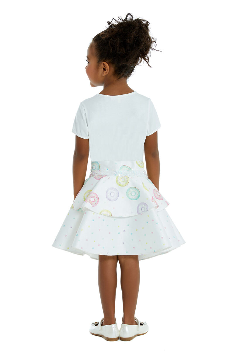 Ecru Girl Donut Printed T-shirt Skirt Suit 1-5 AGE 323502CA - 6