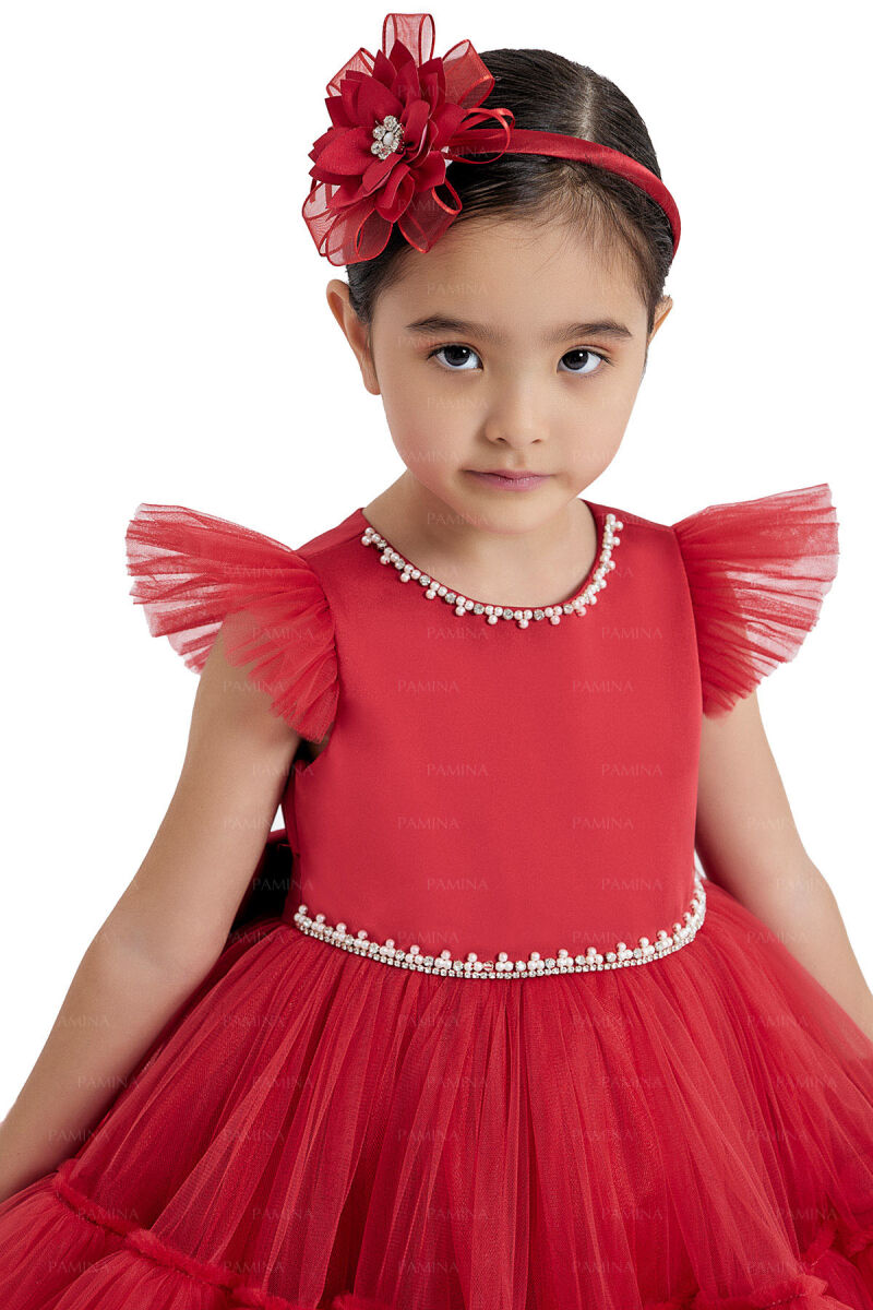 Red Tulle Dress 6-12-18 MONTH 33122PR - 4