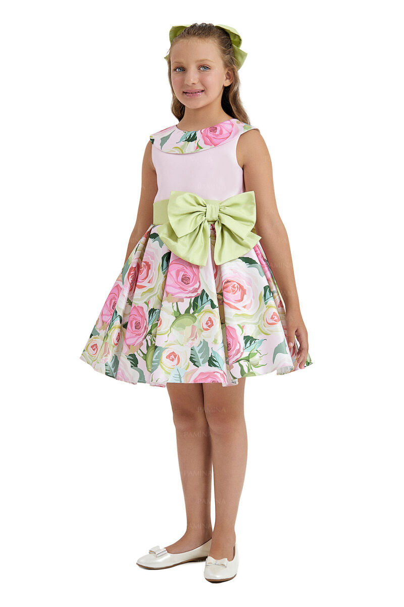 Powder Sleeveless Satin Dress 8-12 AGE 33074PR - 2