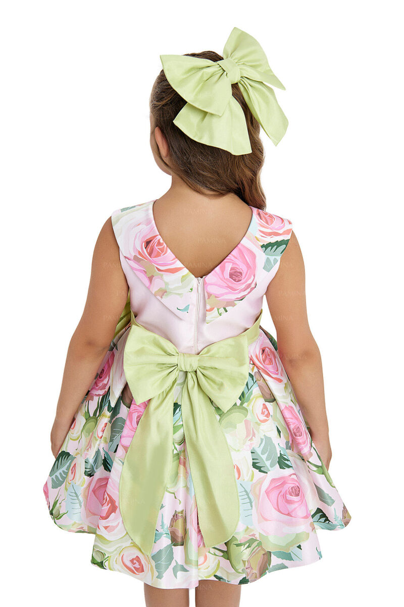 Powder Sleeveless Satin Dress 8-12 AGE 33074PR - 4