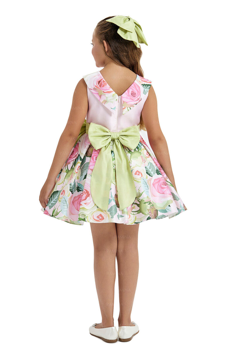 Powder Sleeveless Satin Dress 8-12 AGE 33074PR - 5