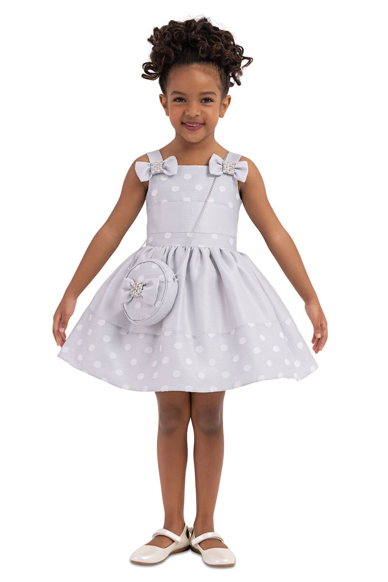 Blue Strappy dress for girls 2-6 AGE 33243PR - 1