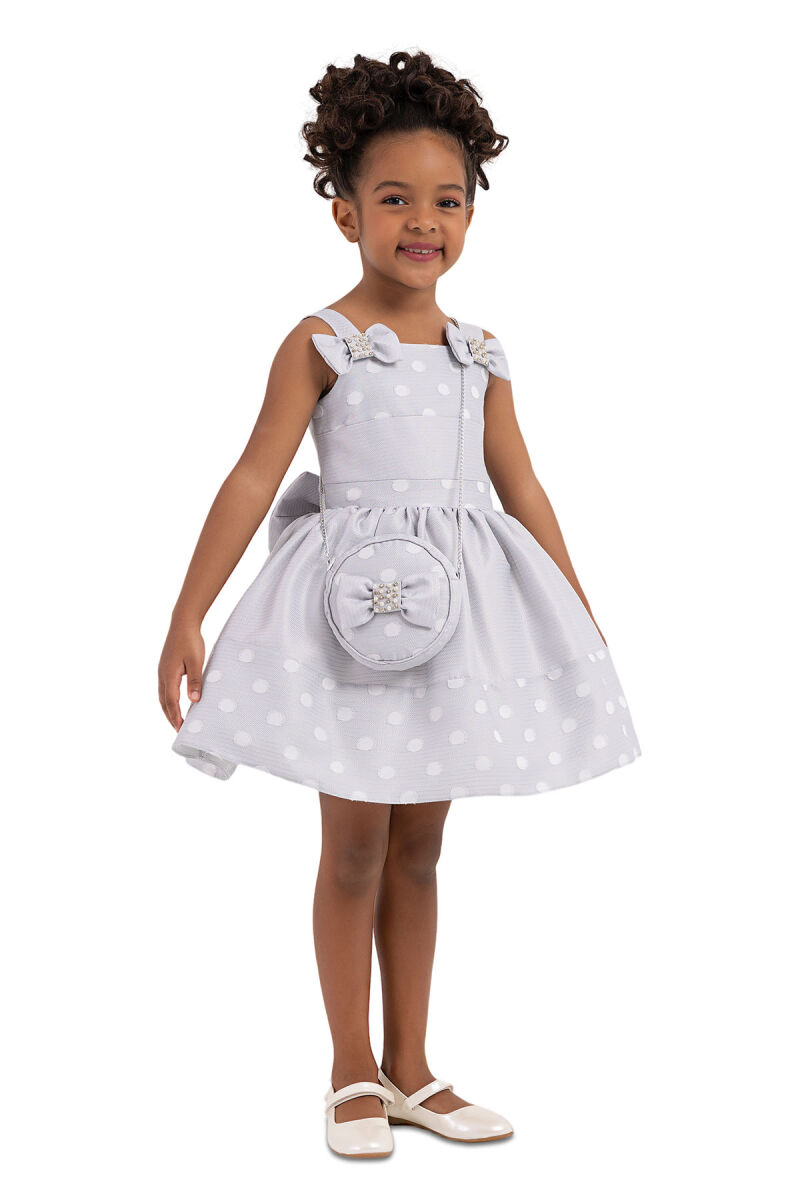 Blue Strappy dress for girls 2-6 AGE 33243PR - 2