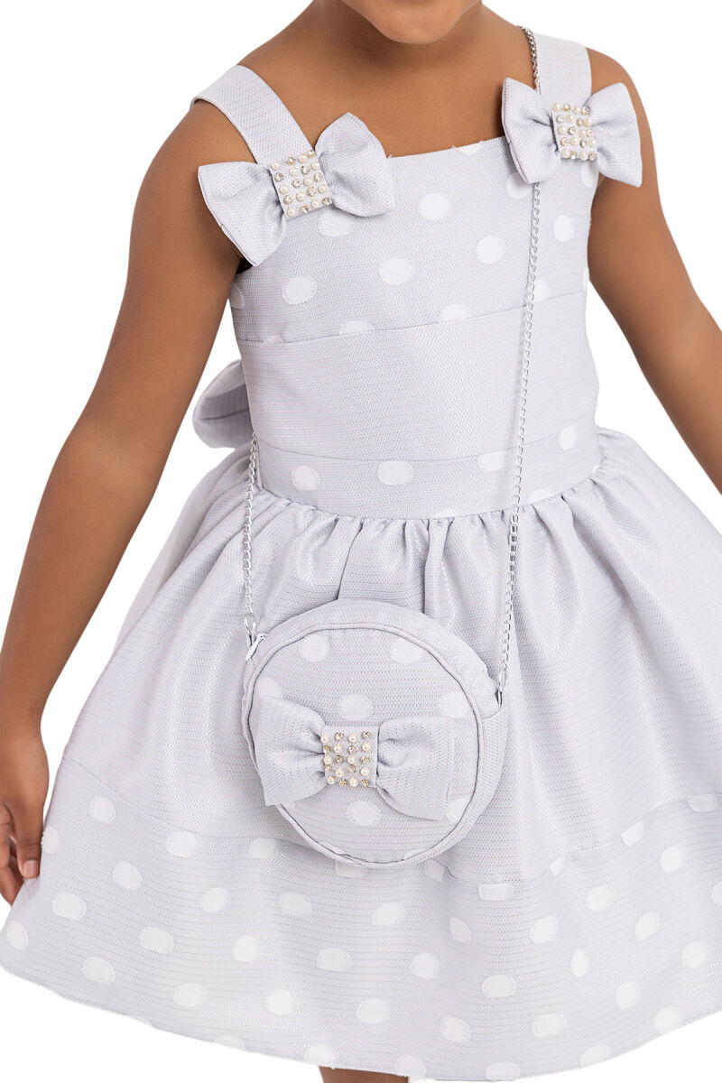 Blue Strappy dress for girls 2-6 AGE 33243PR - 4