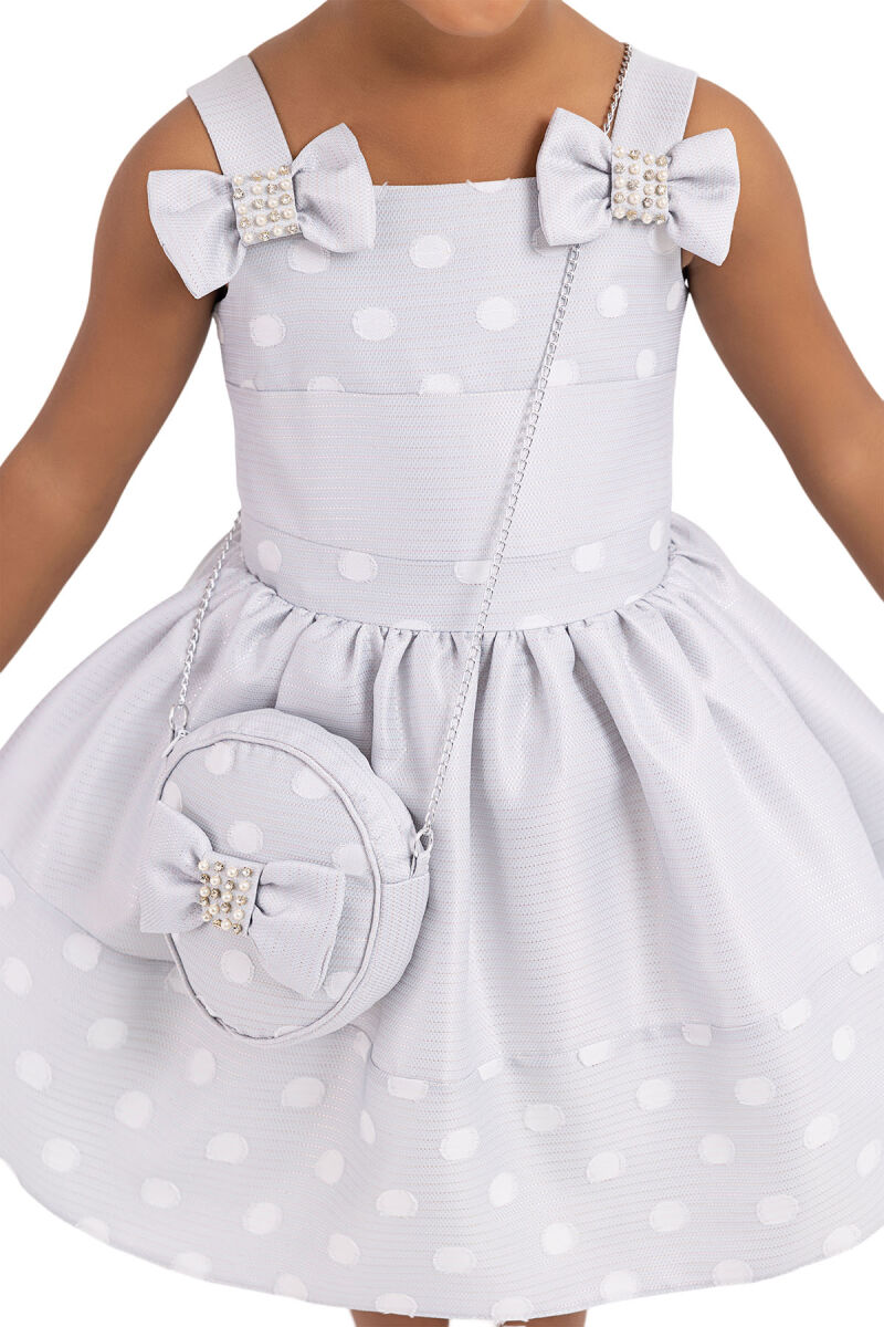 Blue Strappy dress for girls 2-6 AGE 33243PR - 5
