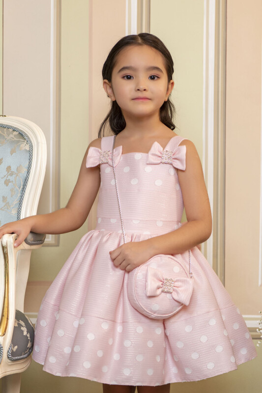 Powder Strappy dress for girls 2-6 AGE 33243PR 