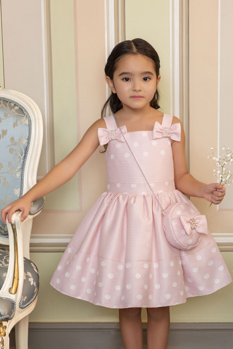 Powder Strappy dress for girls 2-6 AGE 33243PR - 3