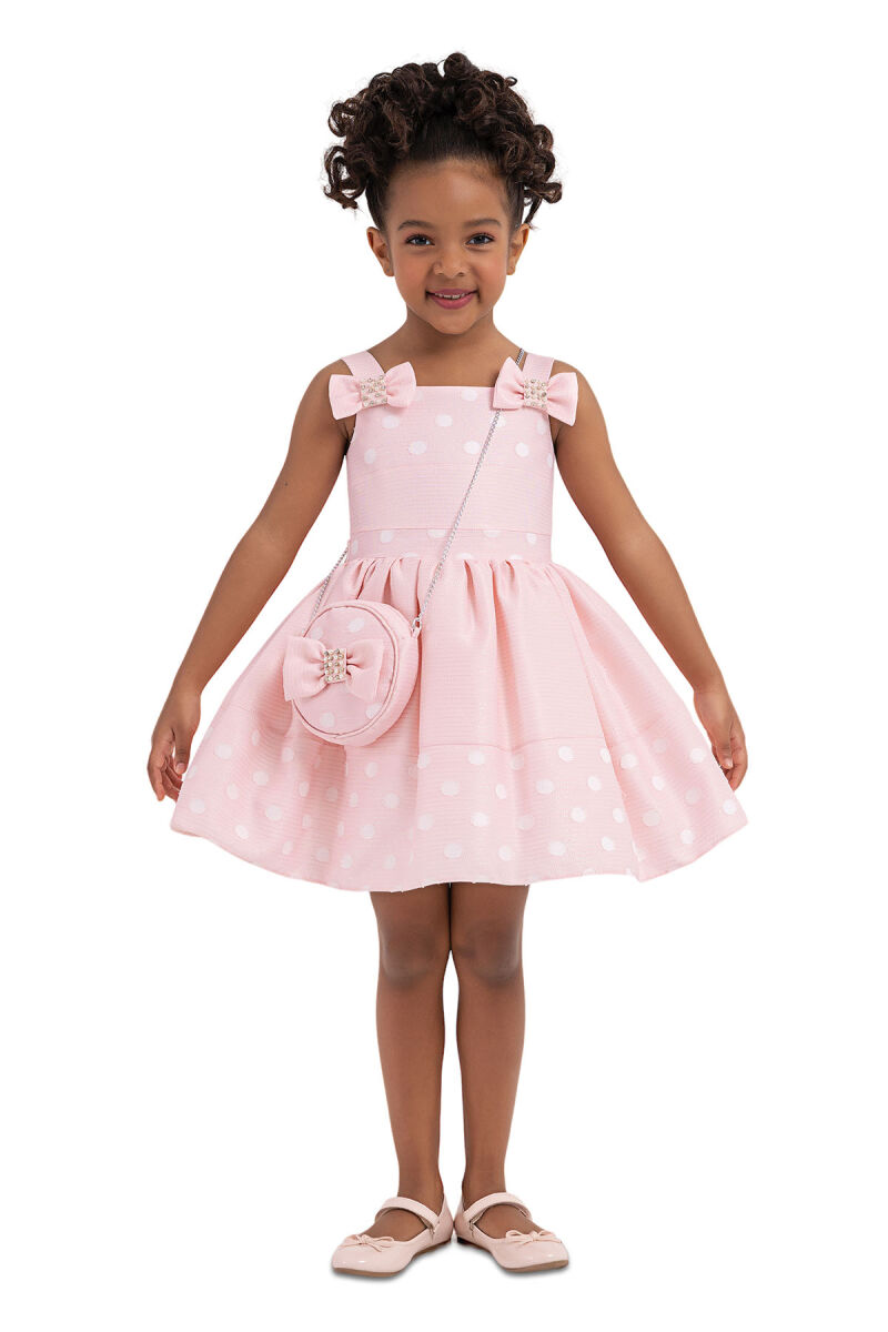 Powder Strappy dress for girls 2-6 AGE 33243PR - 5