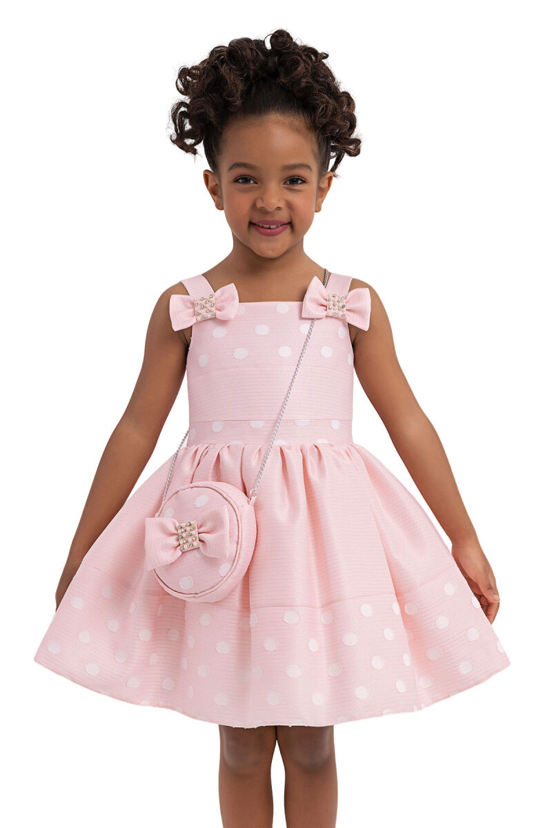 Powder Strappy dress for girls 2-6 AGE 33243PR - 8