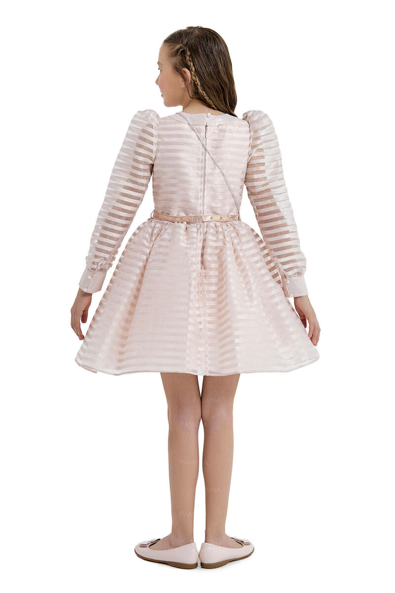 Powder Striped Organza Dress 8-12 AGE 33054PR - 10