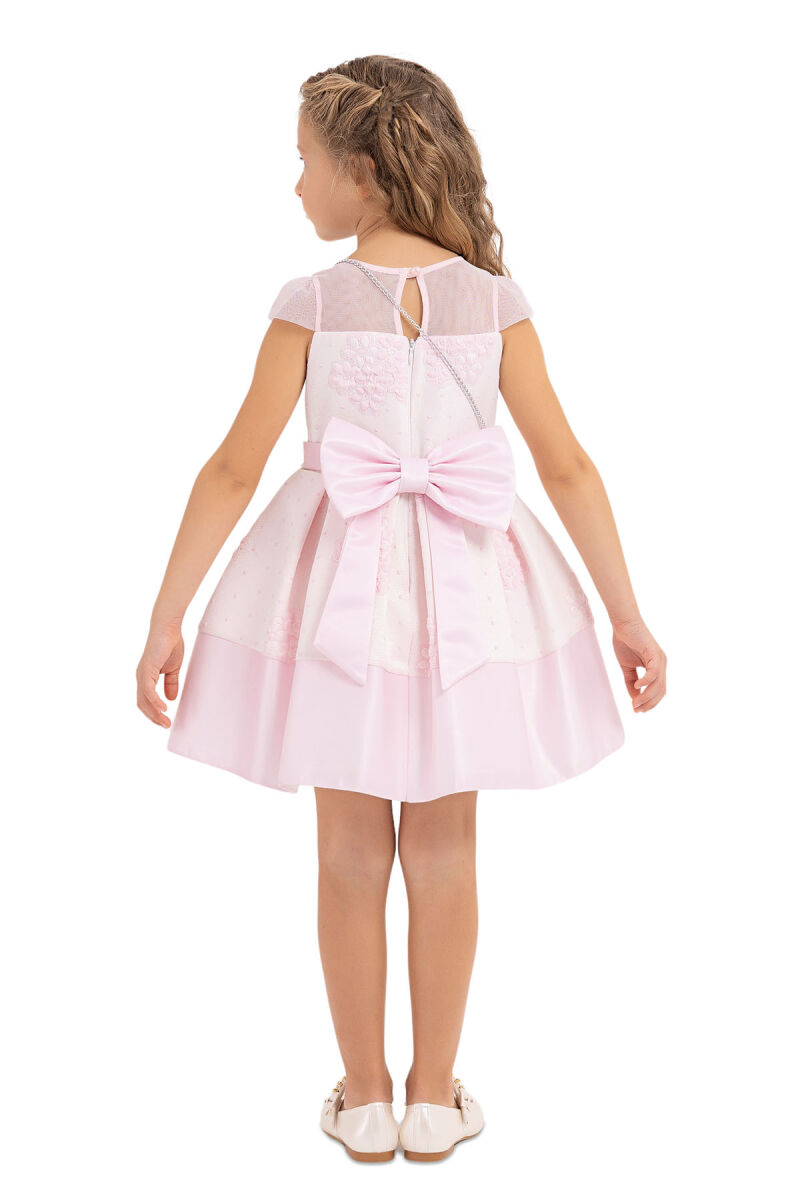Pink Tulle neck, dress for girls 2-6 AGE 33257PR - 7