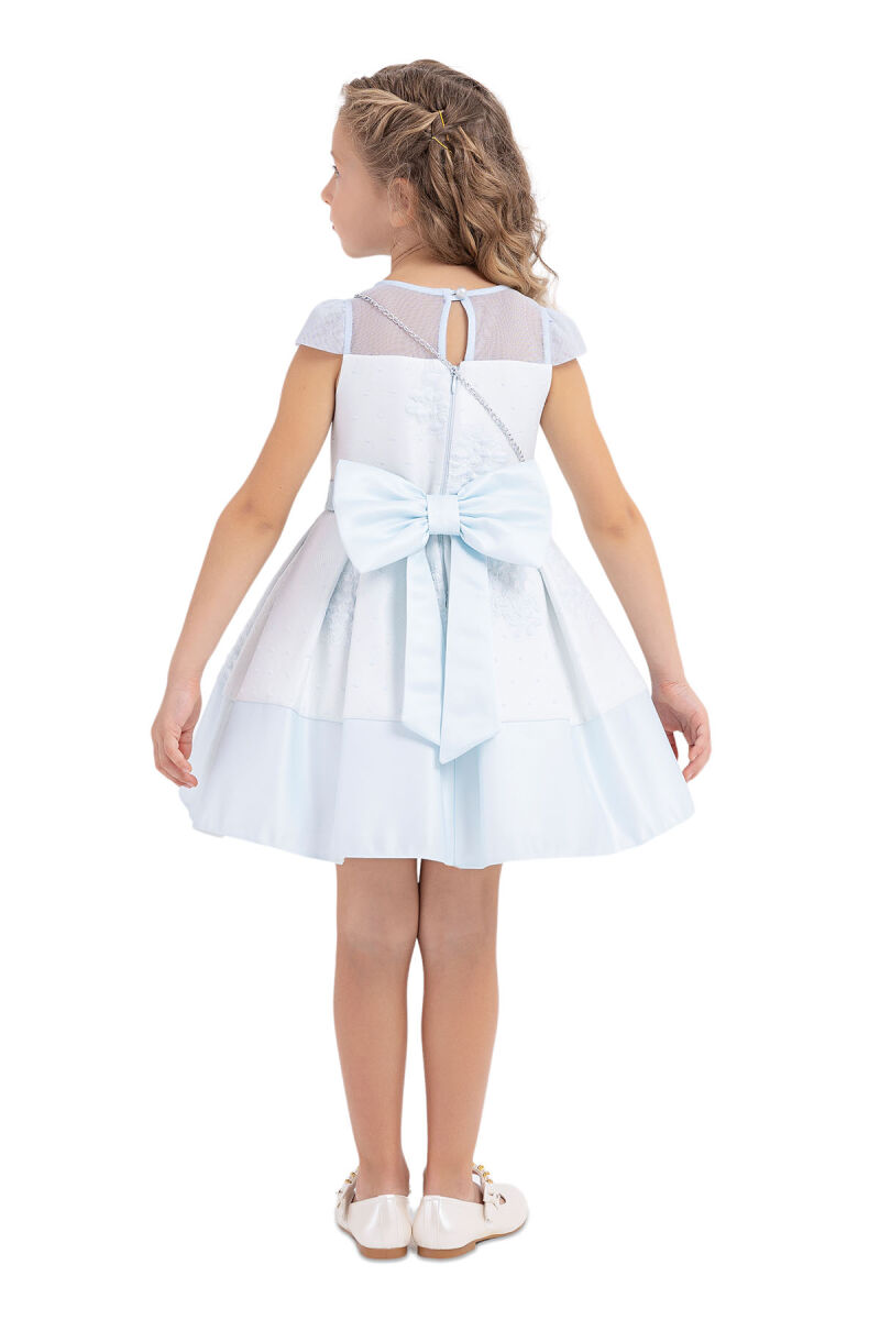 Blue Tulle neck, dress for girls 2-6 AGE 33257PR - 7