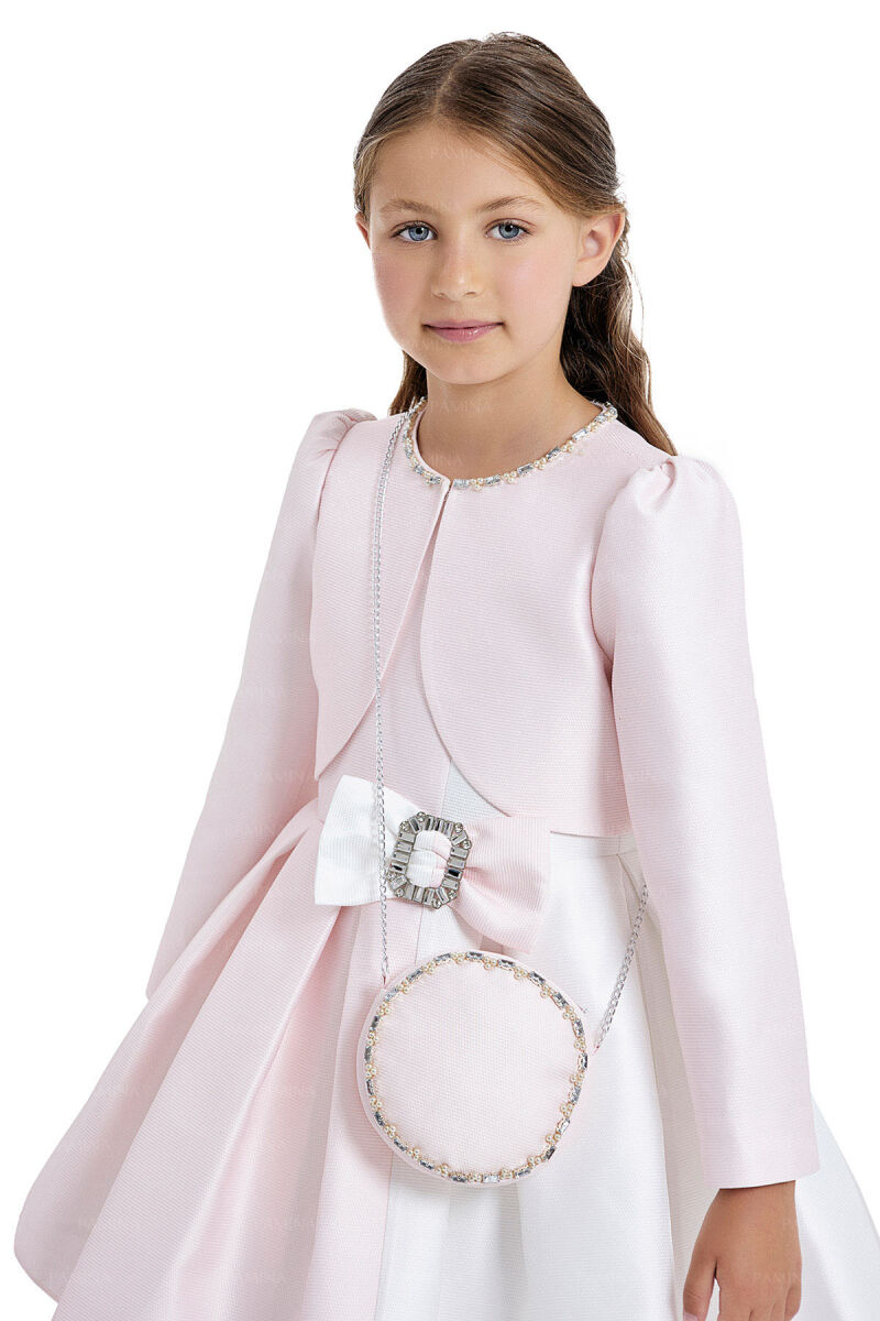 Powder Sleeveless Dress with Bolero 4-8 AGE 33033PR - 4