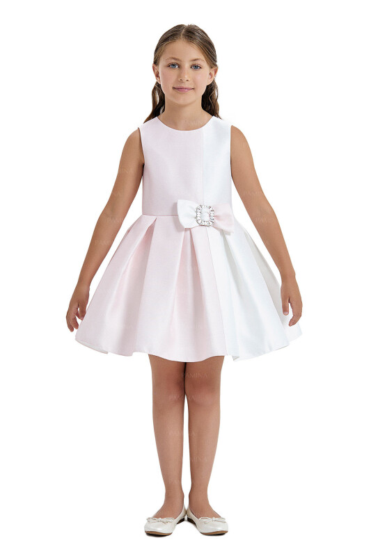 Powder Sleeveless Dress with Bolero 4-8 AGE 33033PR - 5