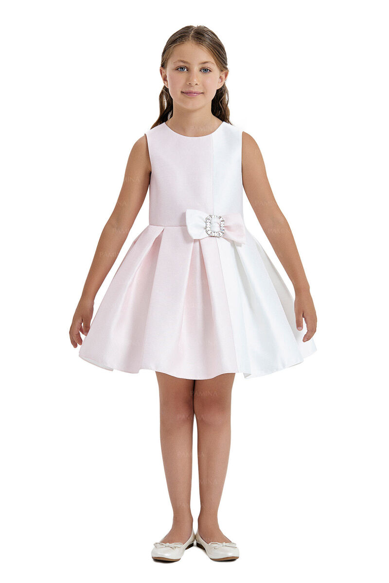 Powder Sleeveless Dress with Bolero 4-8 AGE 33033PR - 5