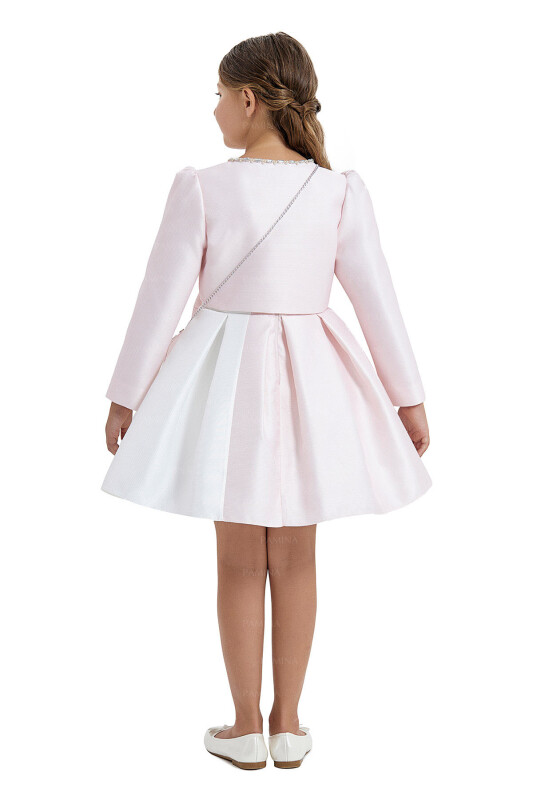 Powder Sleeveless Dress with Bolero 4-8 AGE 33033PR - 6