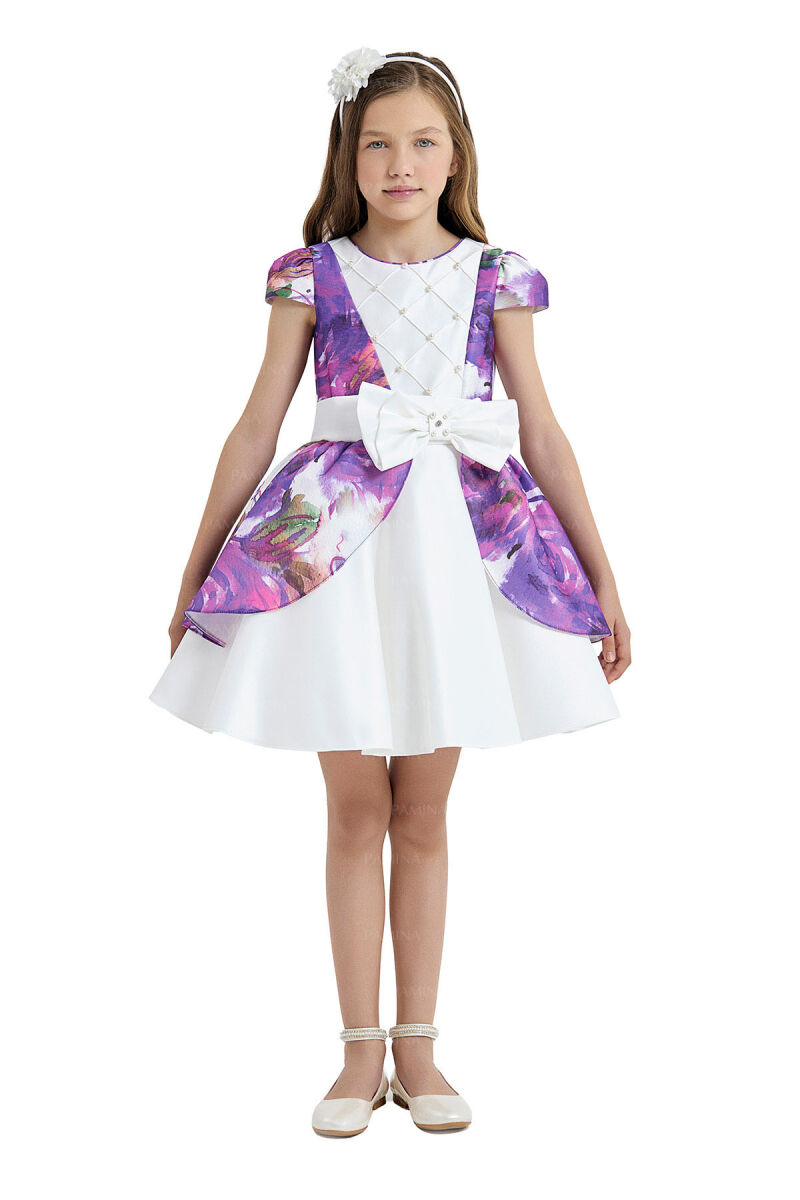 Mor Patterned Dress 8-12 AGE 33080PR - 1