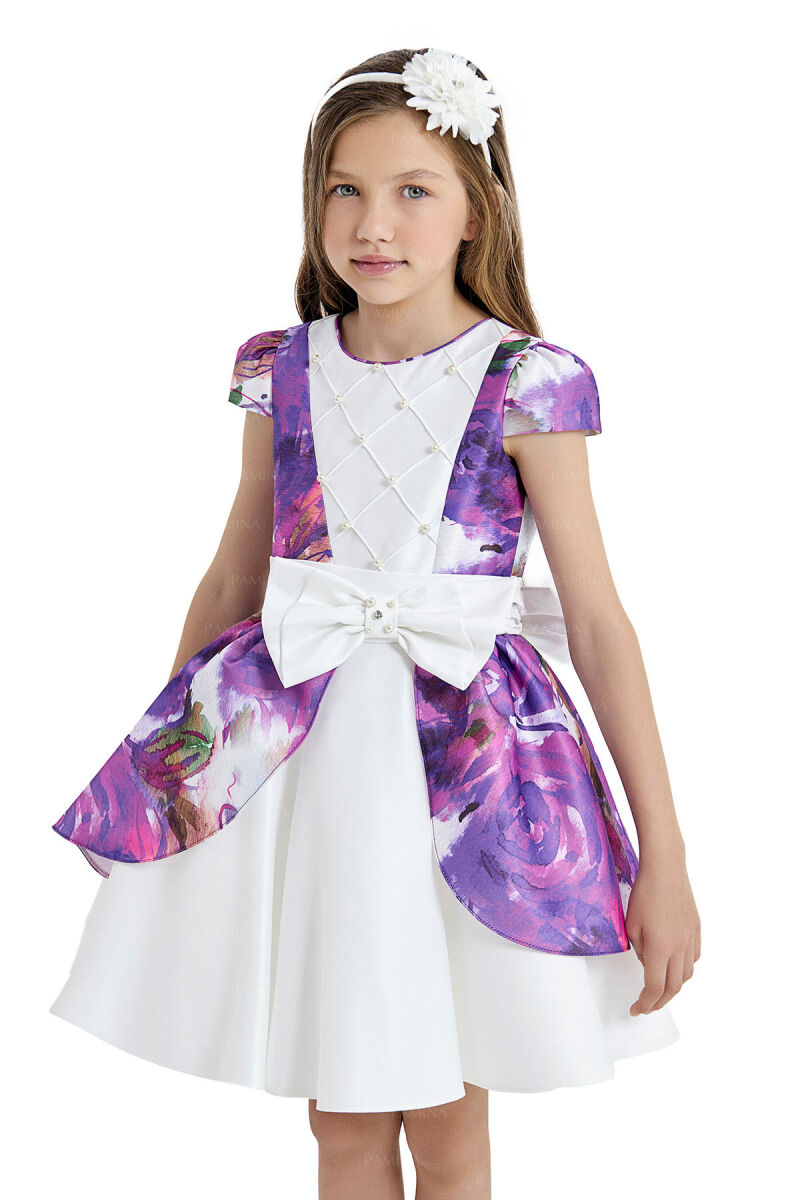 Mor Patterned Dress 8-12 AGE 33080PR - 3