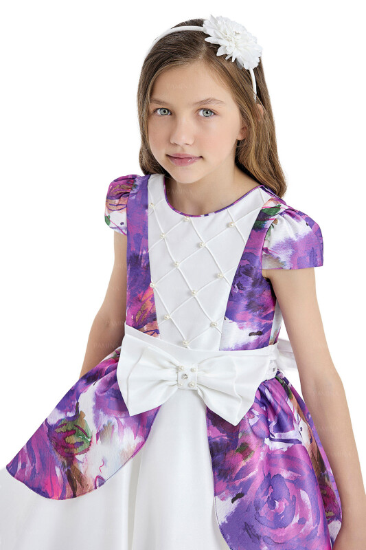 Mor Patterned Dress 8-12 AGE 33080PR - 4
