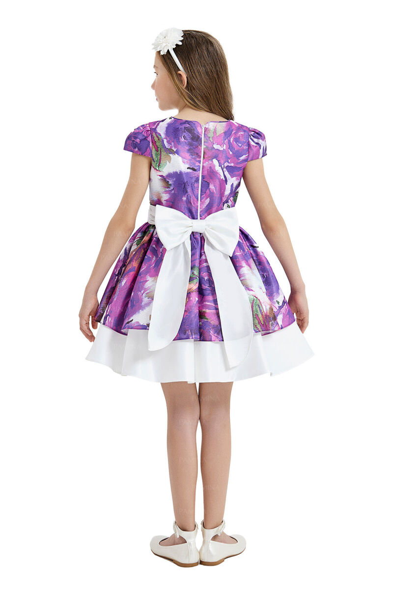 Mor Patterned Dress 8-12 AGE 33080PR - 5