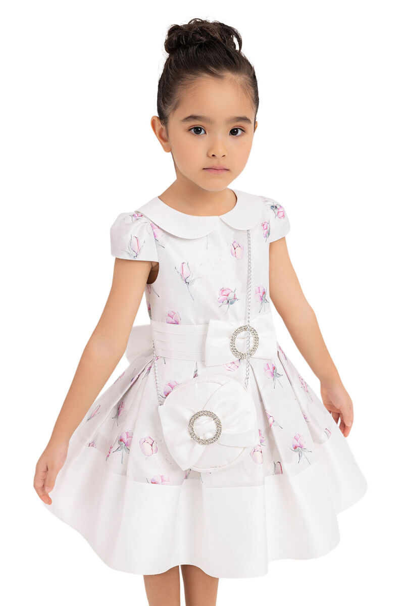 Powder Flowery dress for girls 2-6 AGE 33287PR - 6